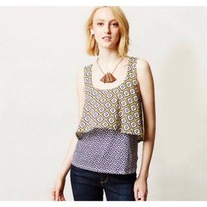 Anthropologie Meadow Rue Throughway Ikat Top